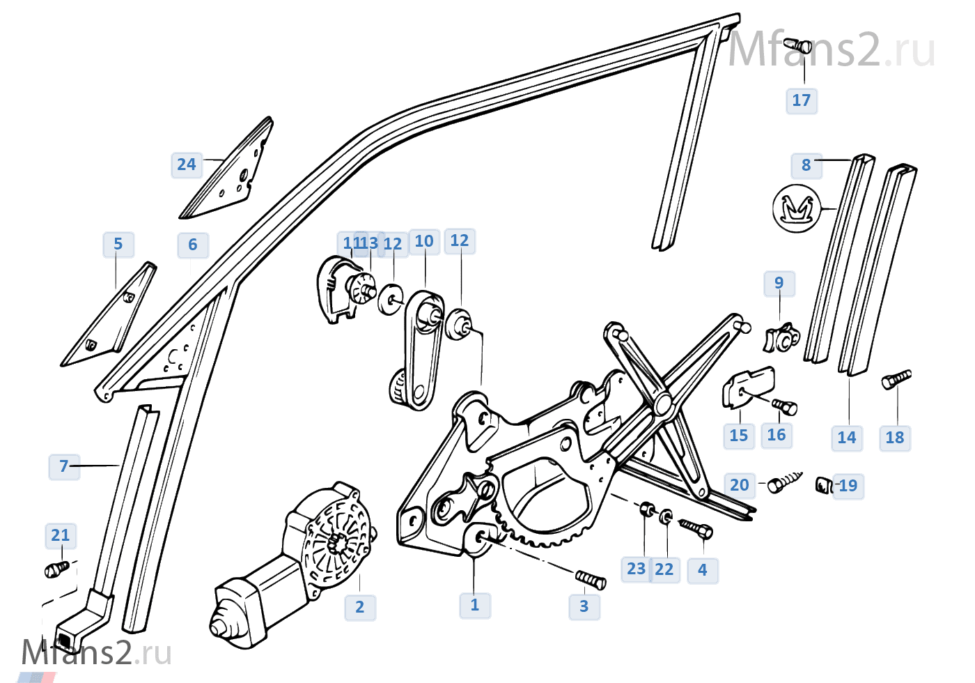 стеклоподъемник бмв е34